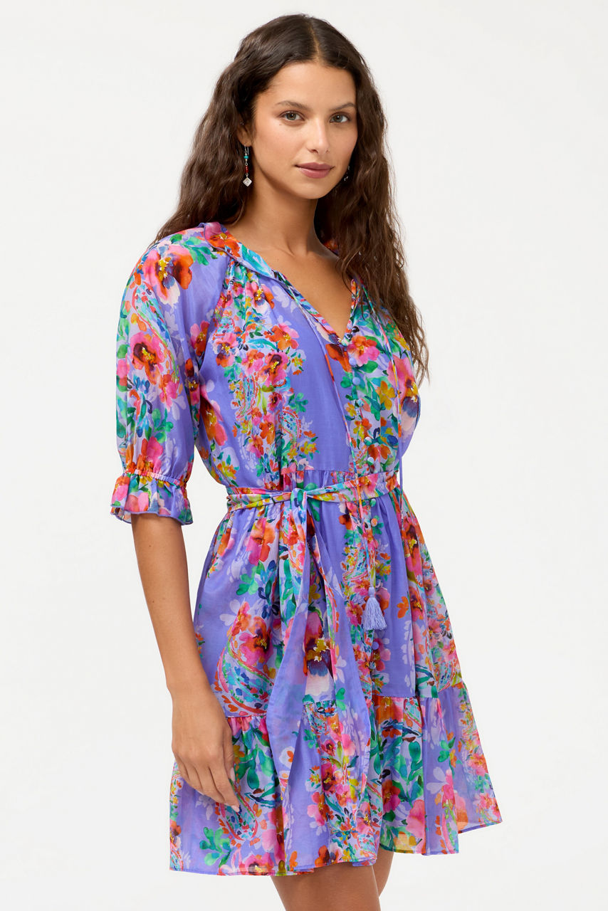SUZY TIERED MINI DRESS, , large image 2