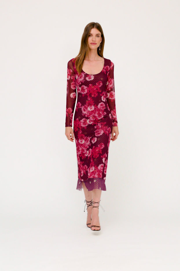 AURORYA MIDI DRESS, , large video