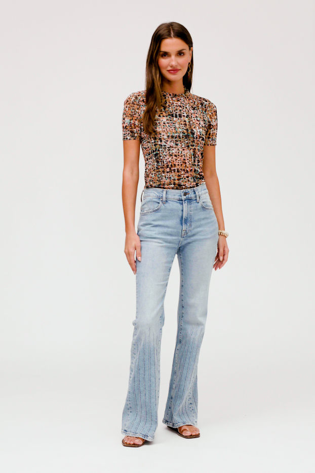 DAVADI PINTUCK FLARE JEAN, , large video