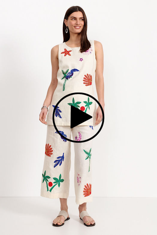 DELORES WIDE LEG PANT, , large video