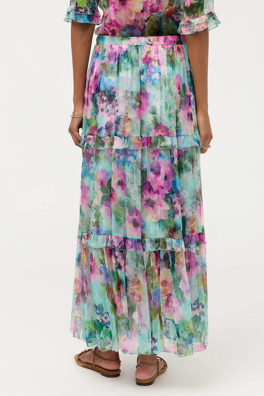 TERRA TIERED MAXI SKIRT, , large image 4