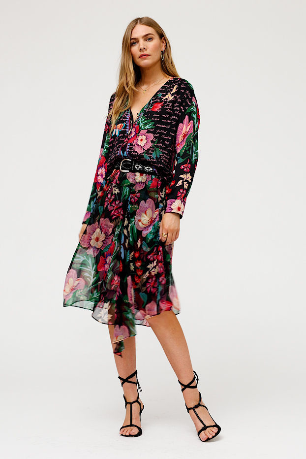 JUSTINIA ASYMMETRICAL MIDI SKIRT, , large video