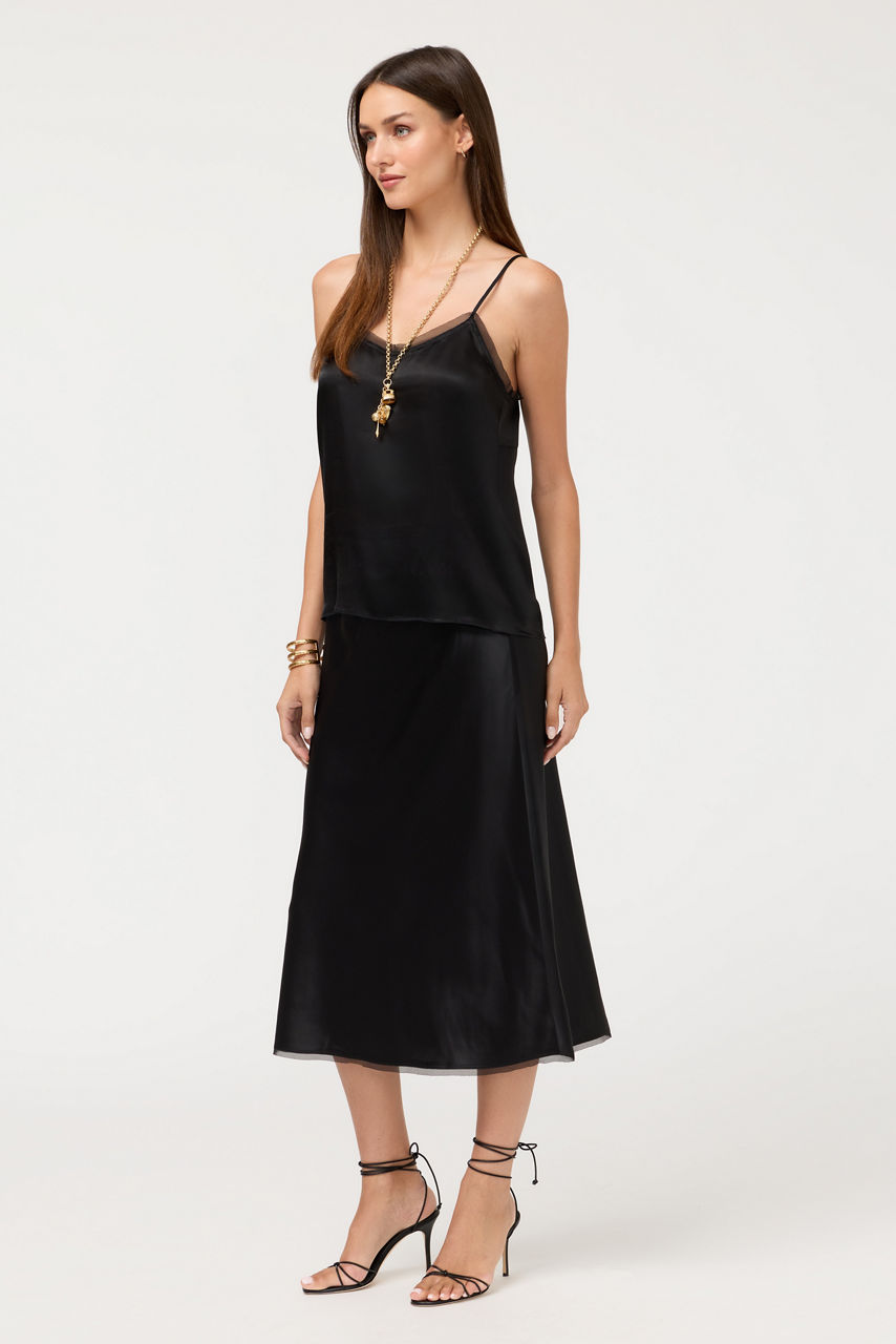 ESSENTIALS SILK BIAS SKIRT, , large image 1