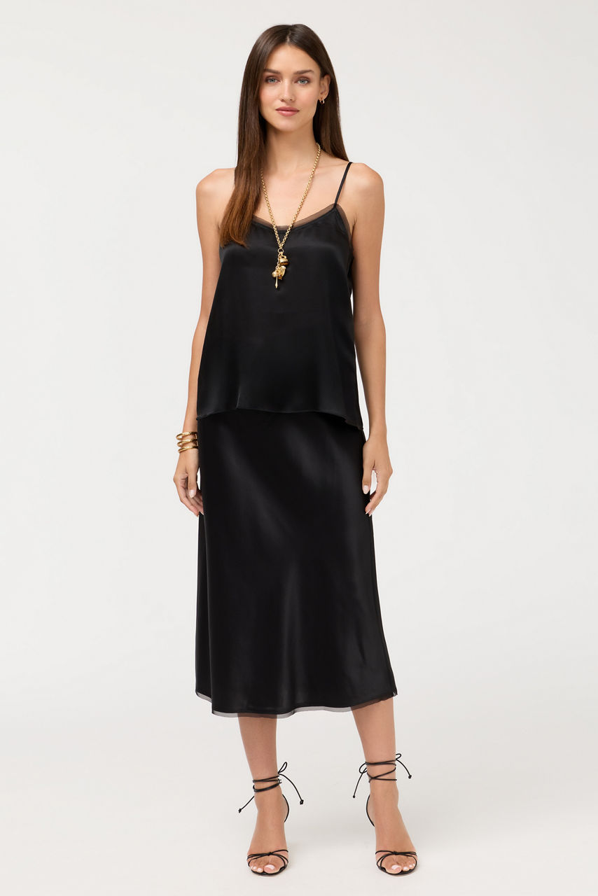 ESSENTIALS SILK BIAS SKIRT, , large image 2