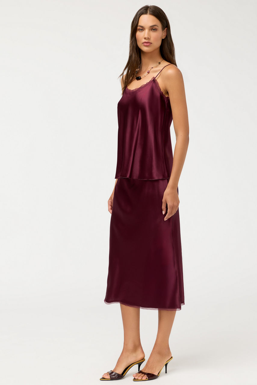 ESSENTIALS SILK BIAS SKIRT, , large image 2
