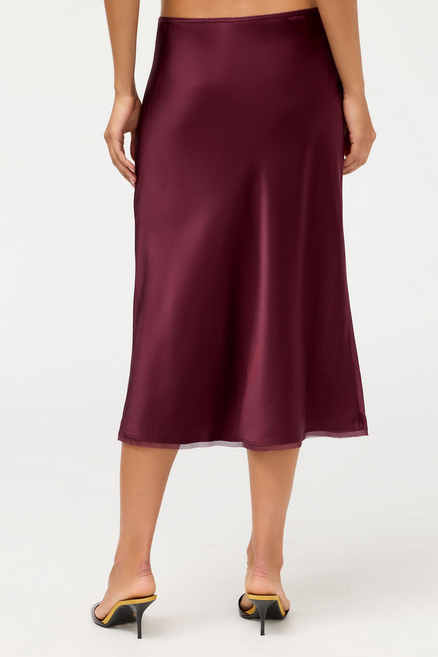 ESSENTIALS SILK BIAS SKIRT, , large image 3