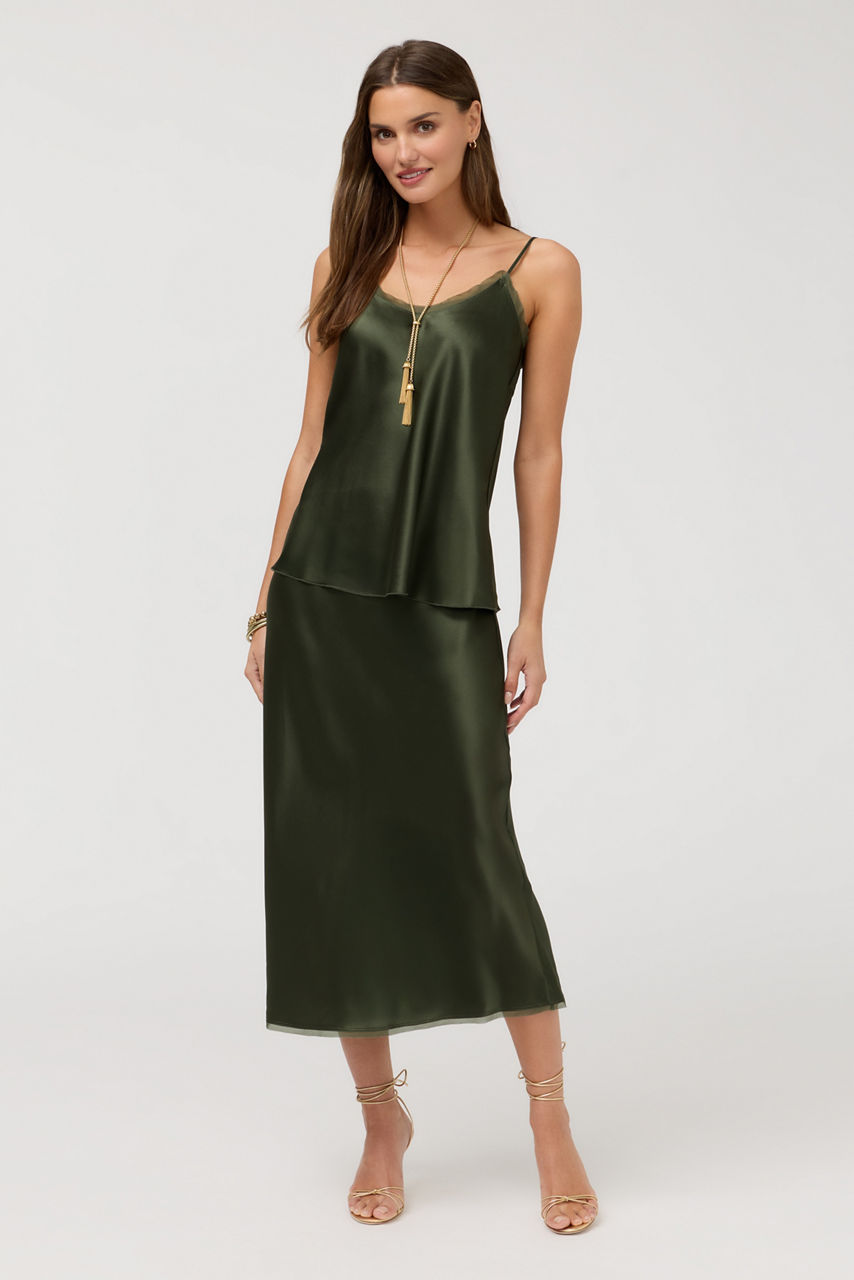 ESSENTIALS SILK BIAS SKIRT, , large image 1