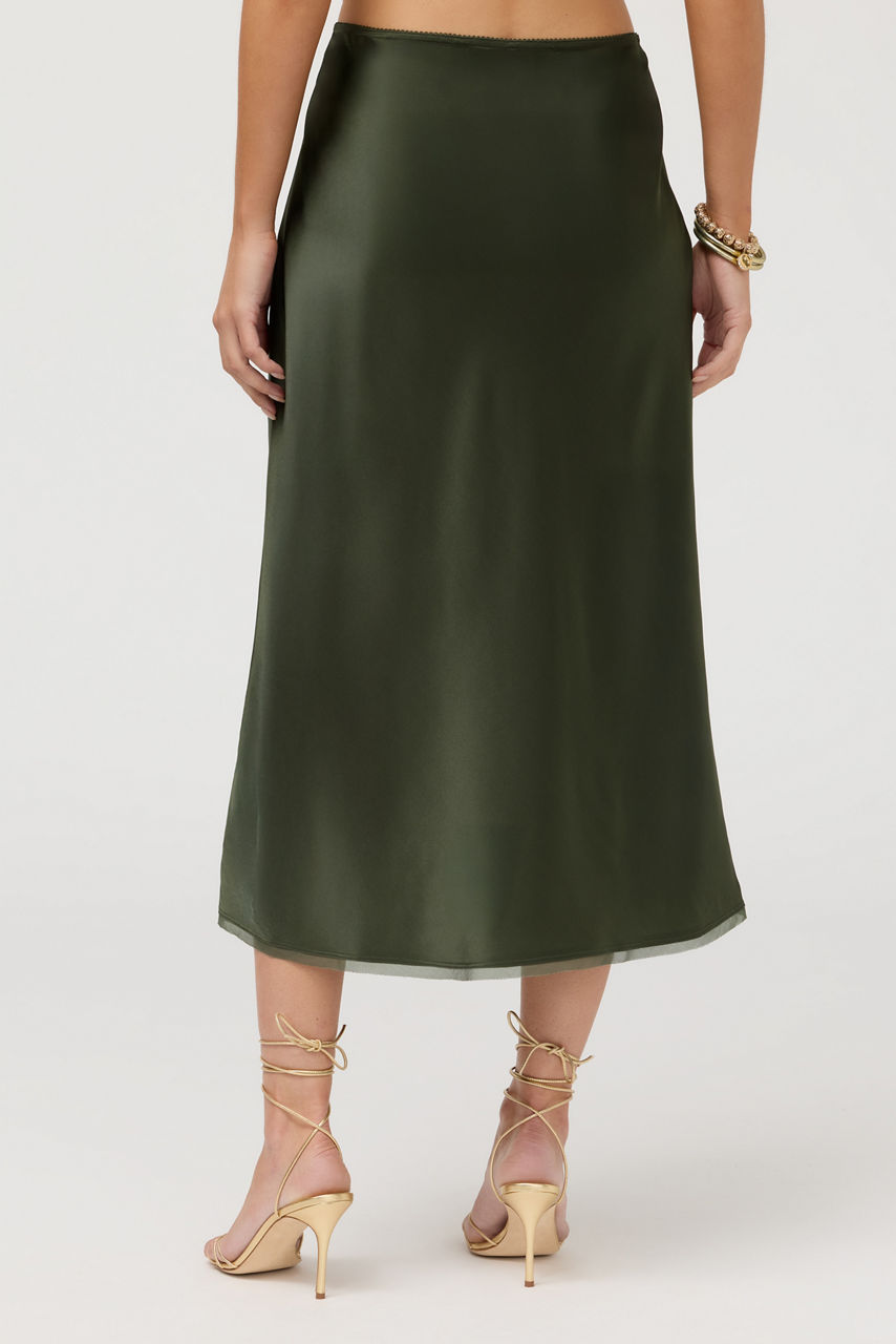 ESSENTIALS SILK BIAS SKIRT, , large image 3