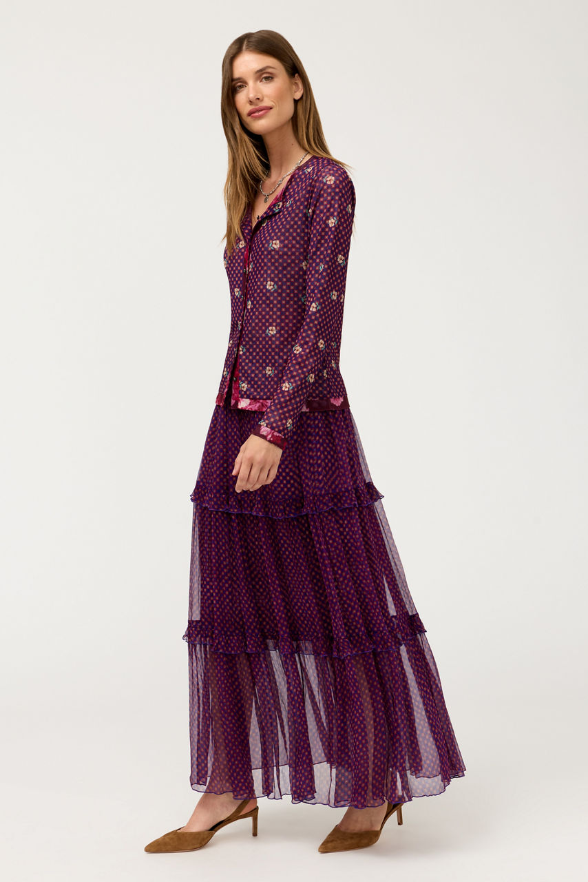 TERRA TIERED MAXI SKIRT, , large image 2