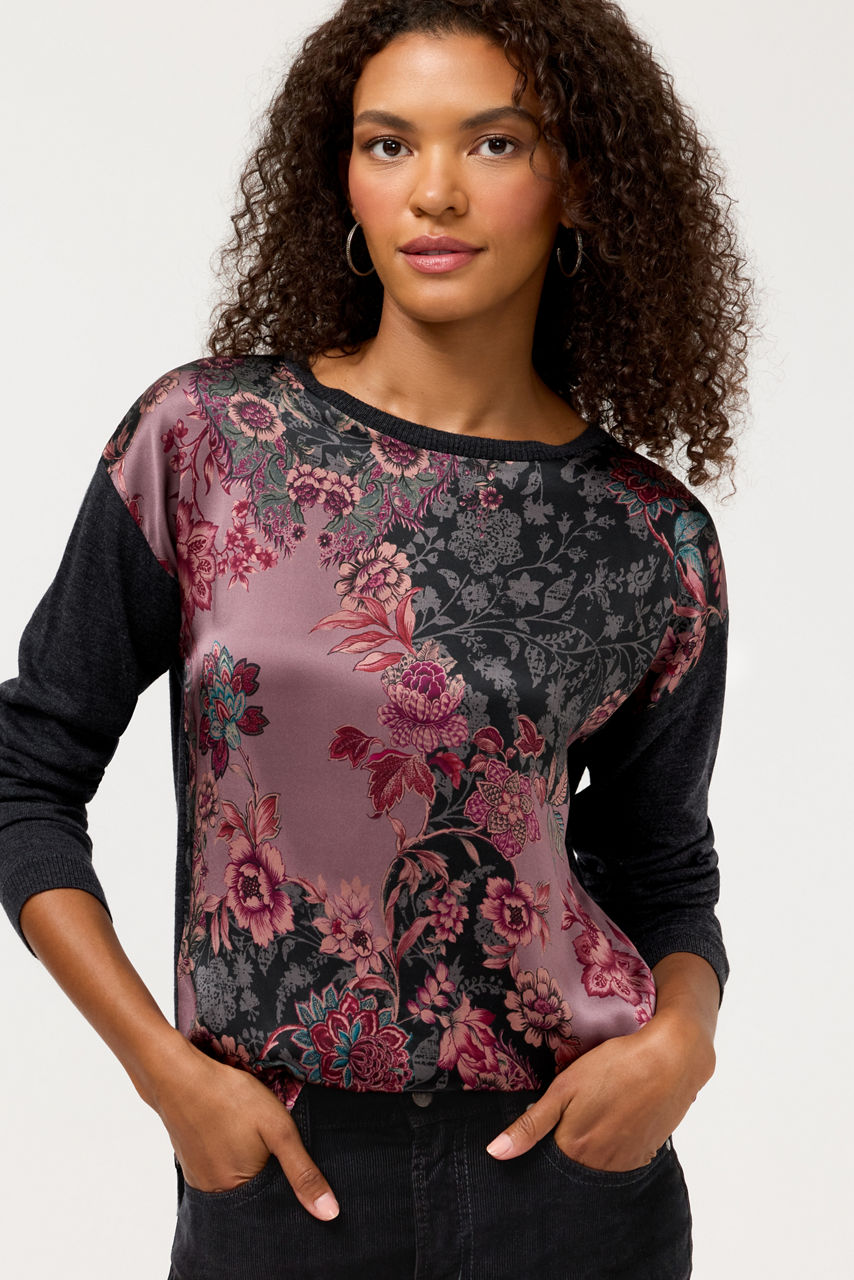 THE PRINTED DROP SHOULDER PULLOVER, , large image 3