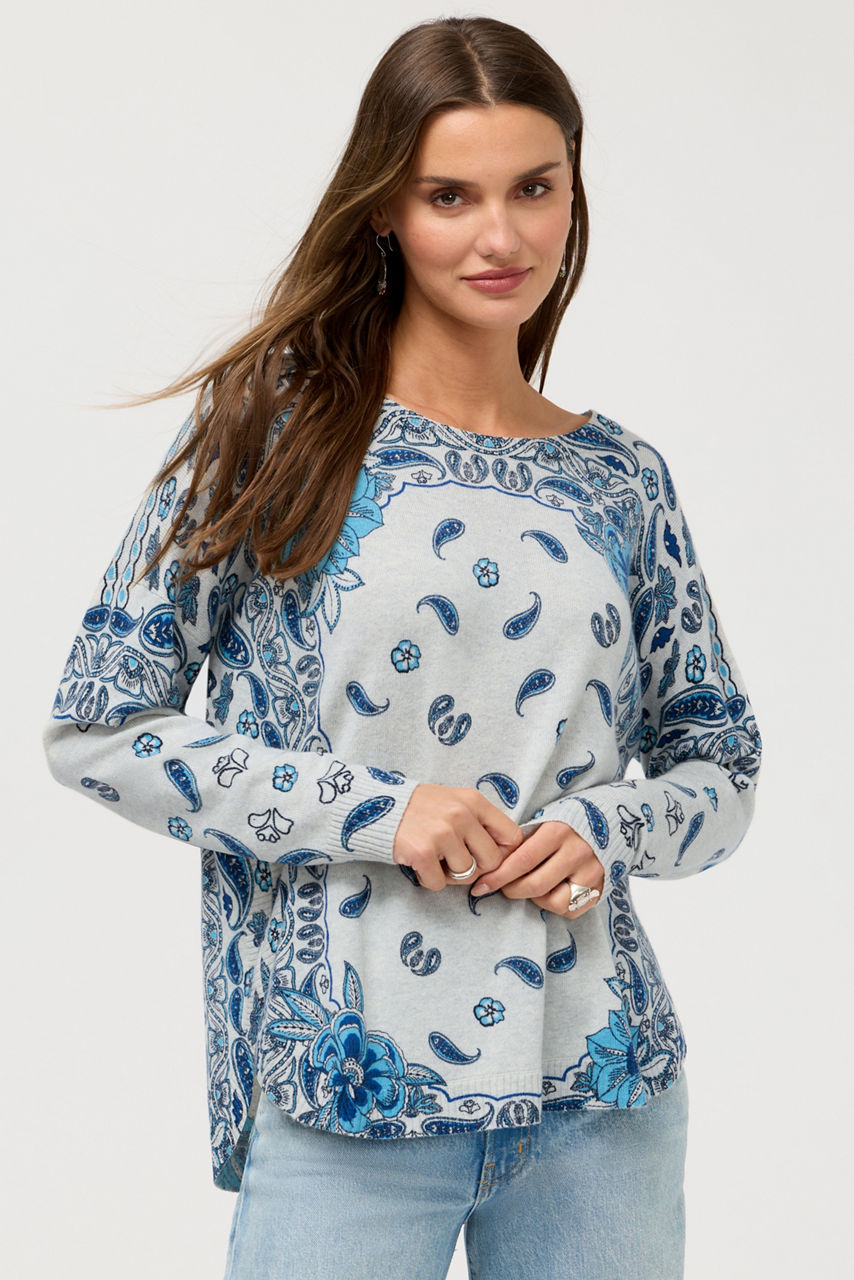 THE PRINTED CREWNECK PULLOVER, , large image 1