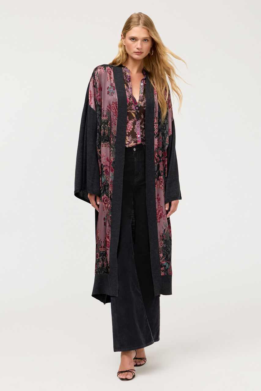 THE PRINTED KNIT KIMONO, , large image 2
