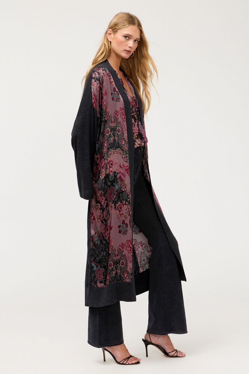 THE PRINTED KNIT KIMONO, , large image 3