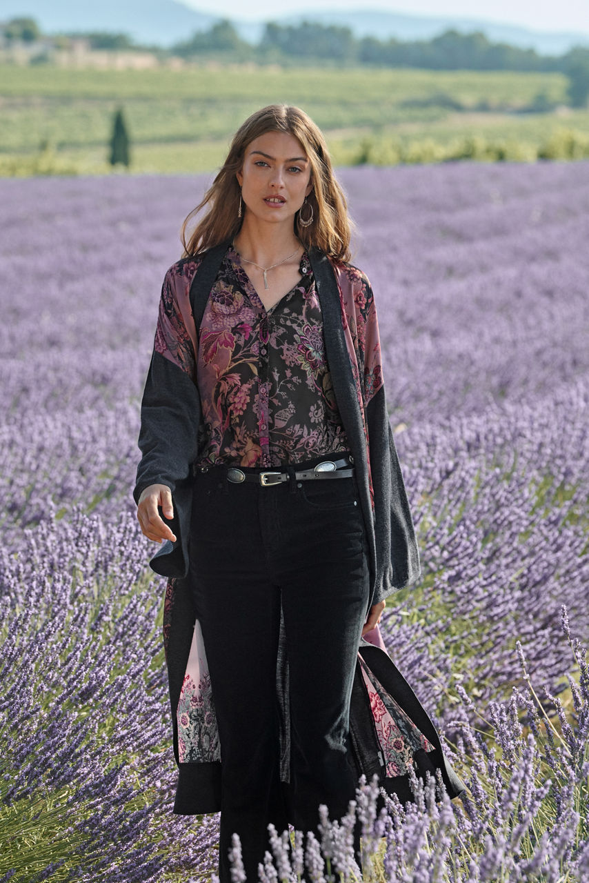 THE PRINTED KNIT KIMONO, , large image 5