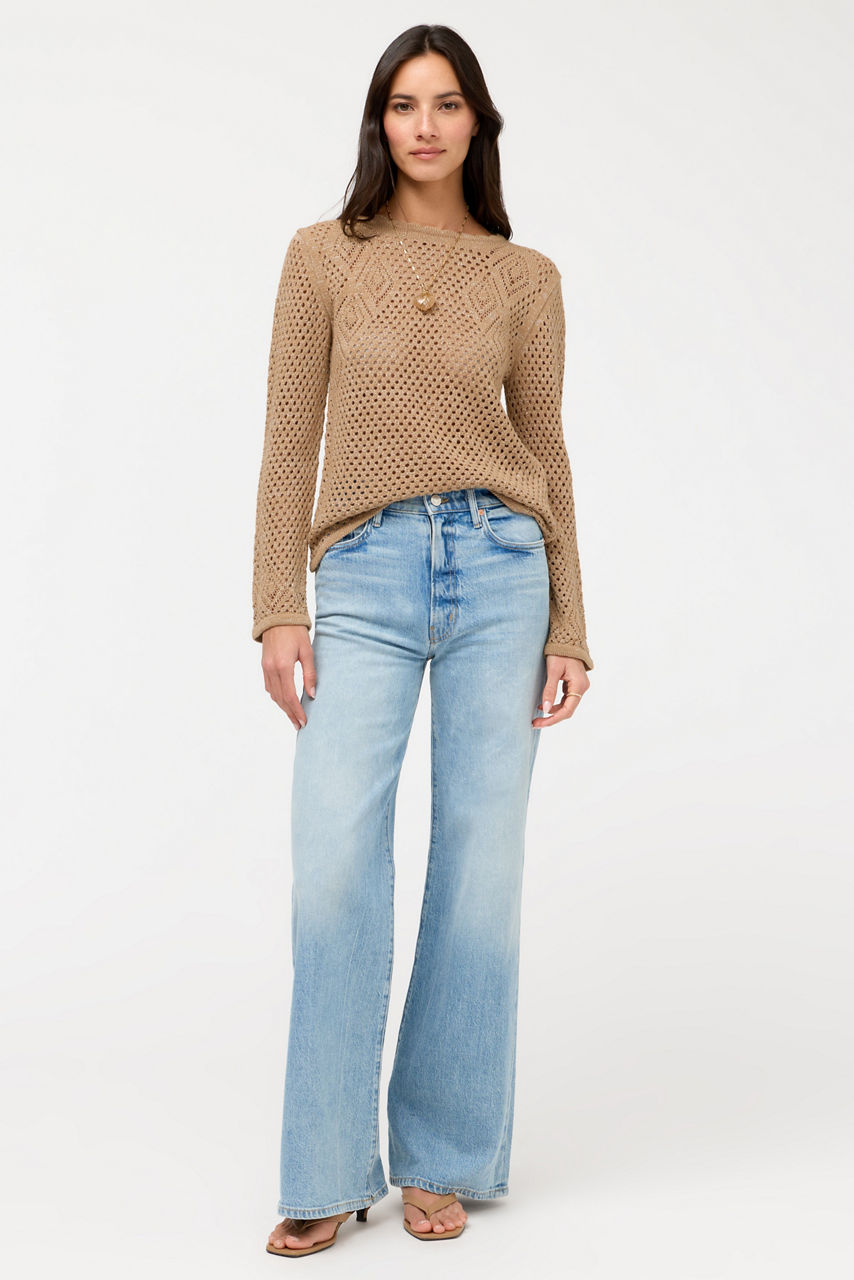 THE METALLIC DIAMOND KNIT PULLOVER, , large image 4