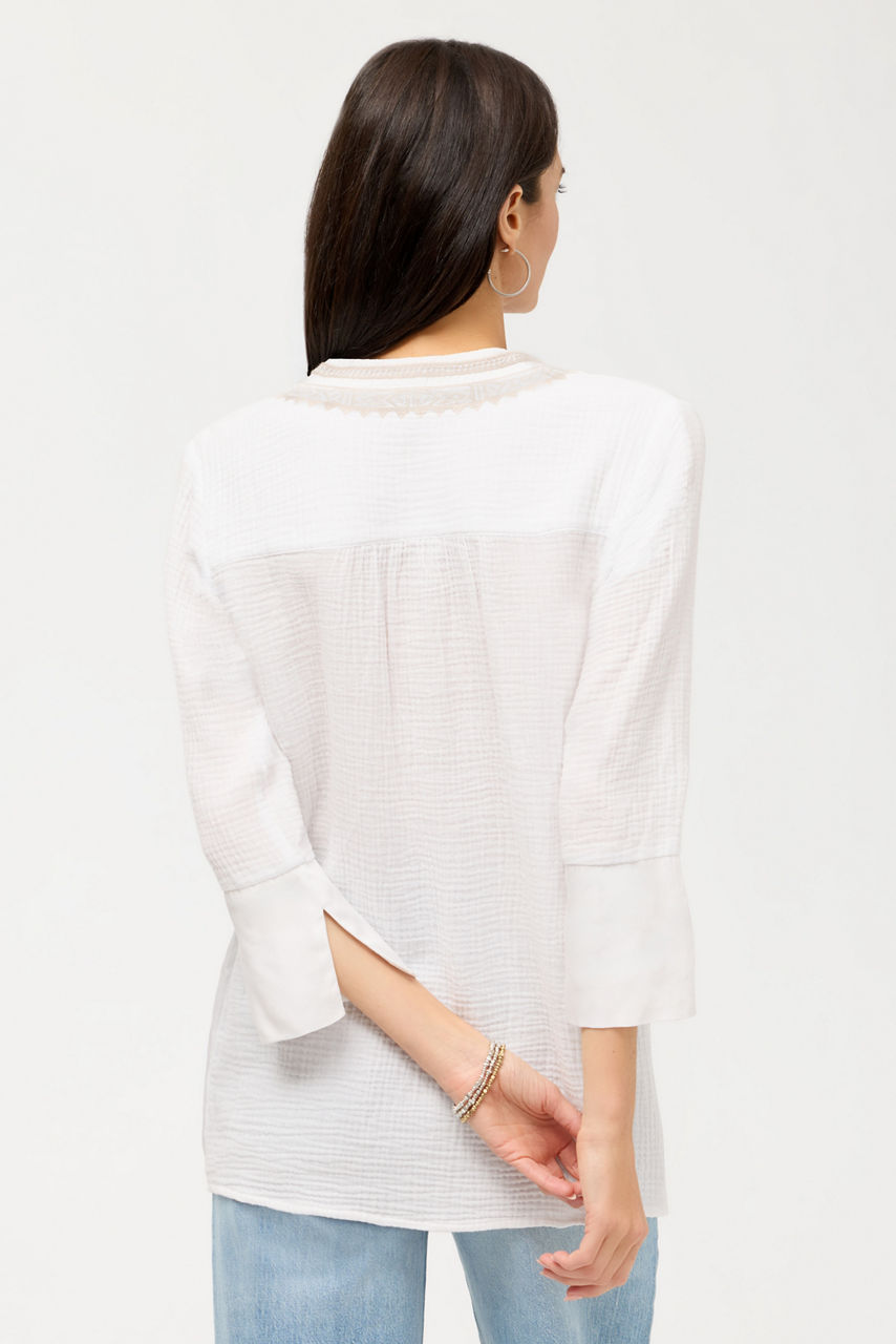 CUPRA GAUZE HENLEY TOP, , large image 5