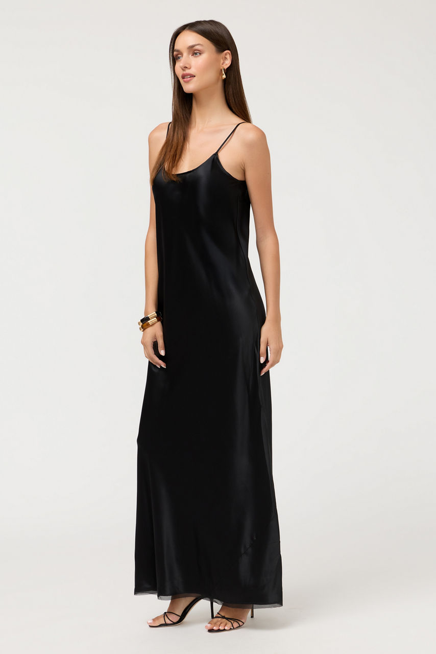 ESSENTIALS SILK SLIP DRESS, , large image 2