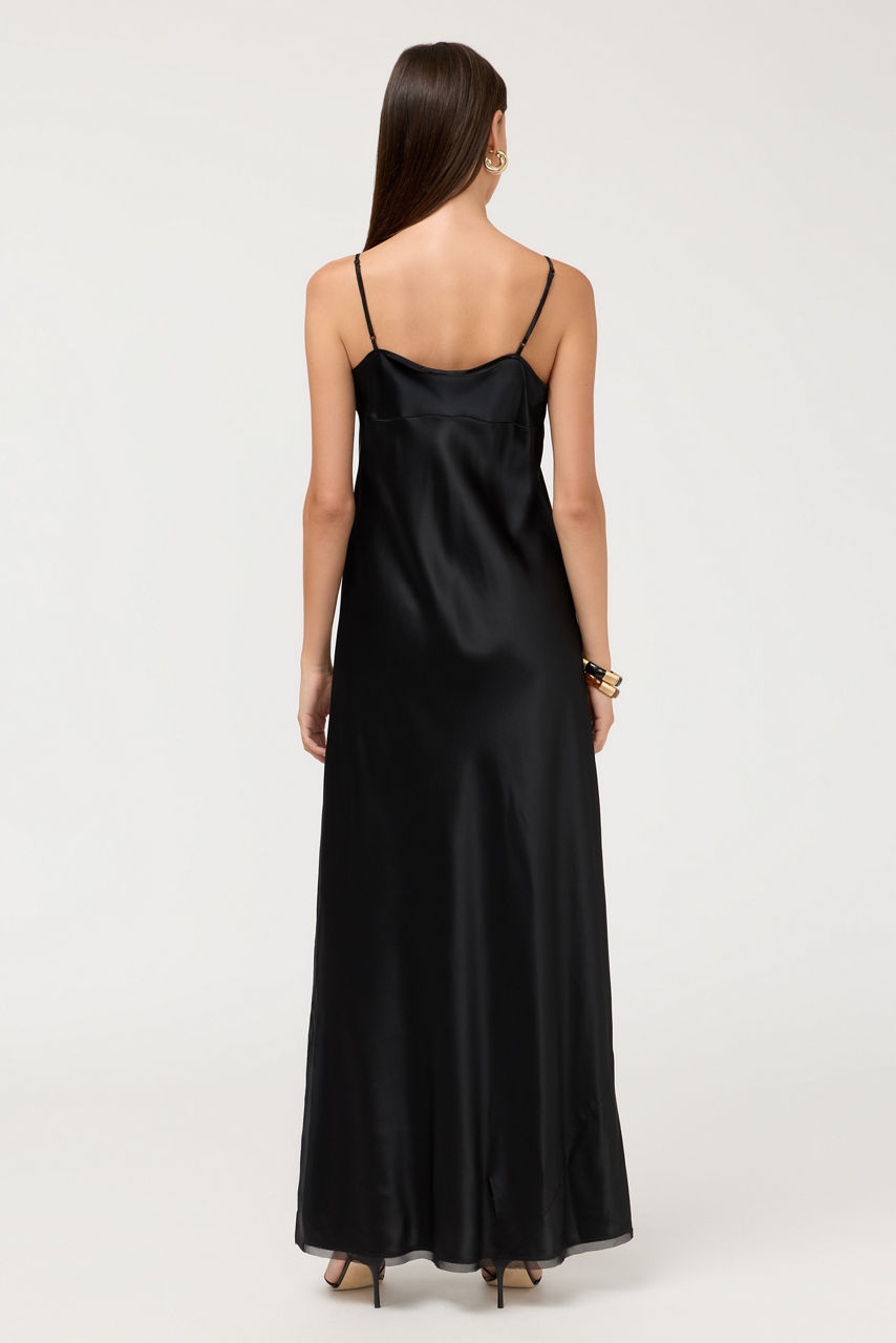 ESSENTIALS SILK SLIP DRESS, , large image 3