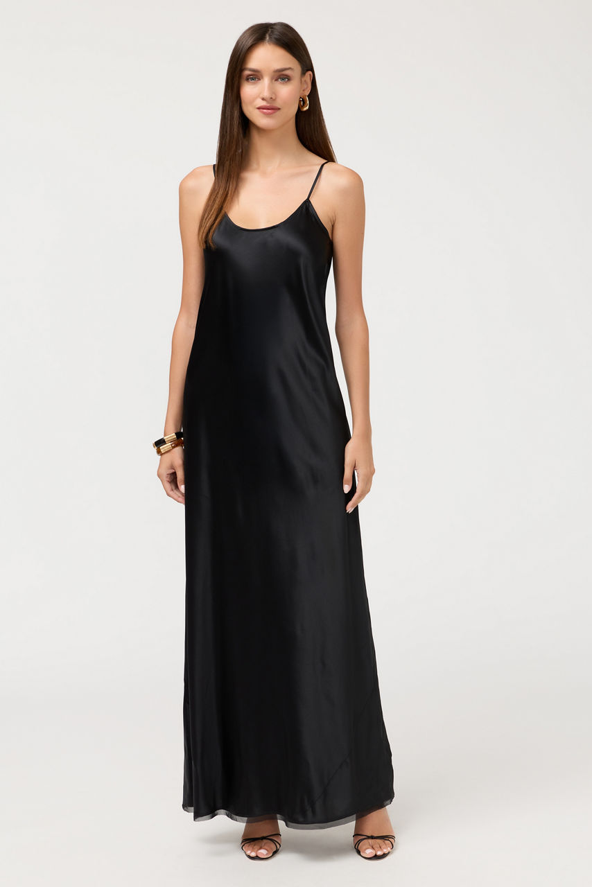 ESSENTIALS SILK SLIP DRESS, , large image 4