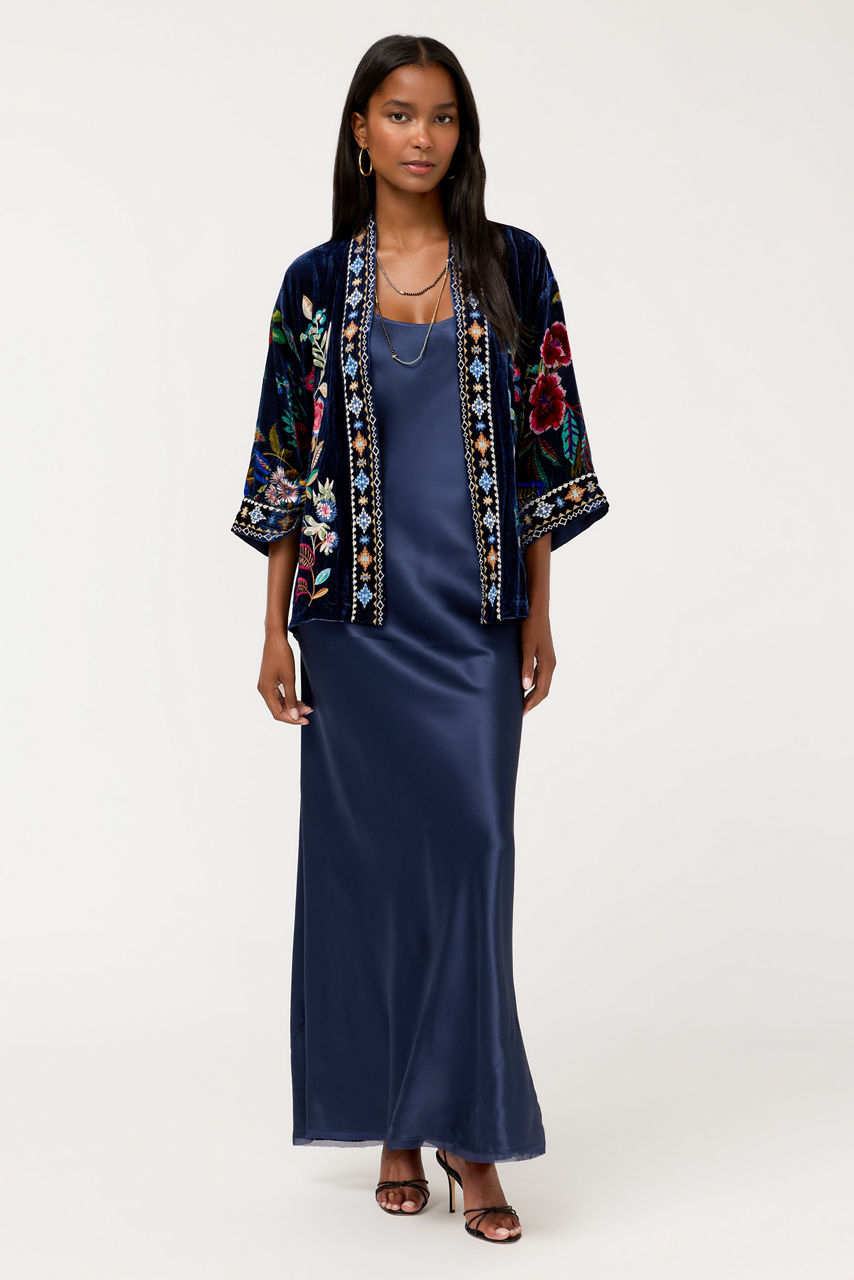 ESSENTIALS SILK SLIP DRESS, , large image 2