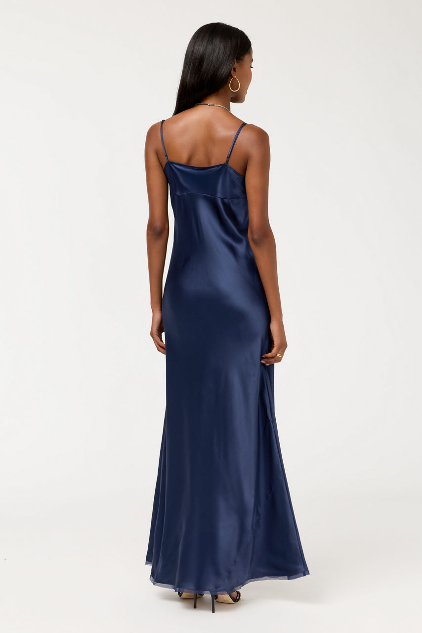 ESSENTIALS SILK SLIP DRESS, , large image 3