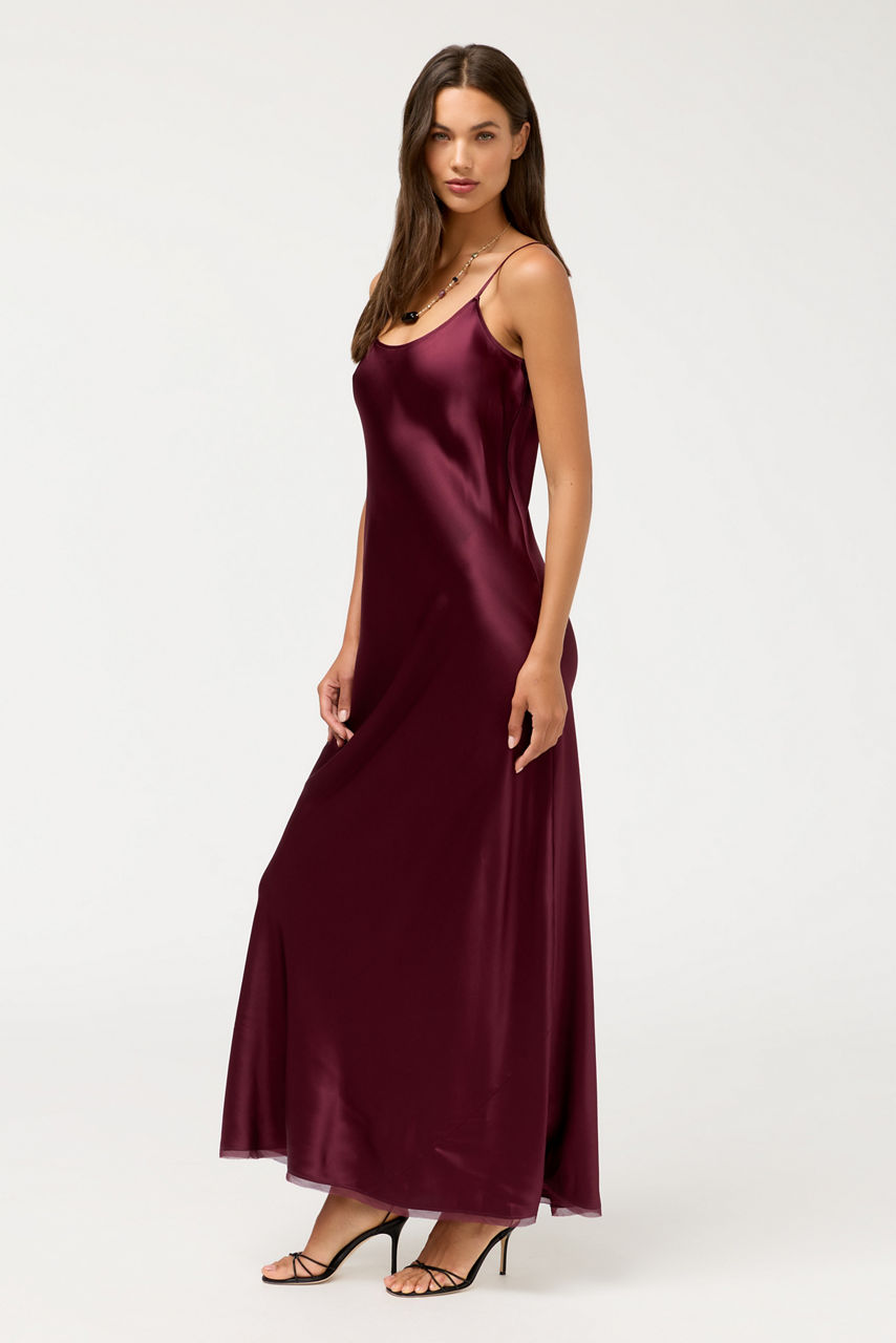 ESSENTIALS SILK SLIP DRESS, , large image 2