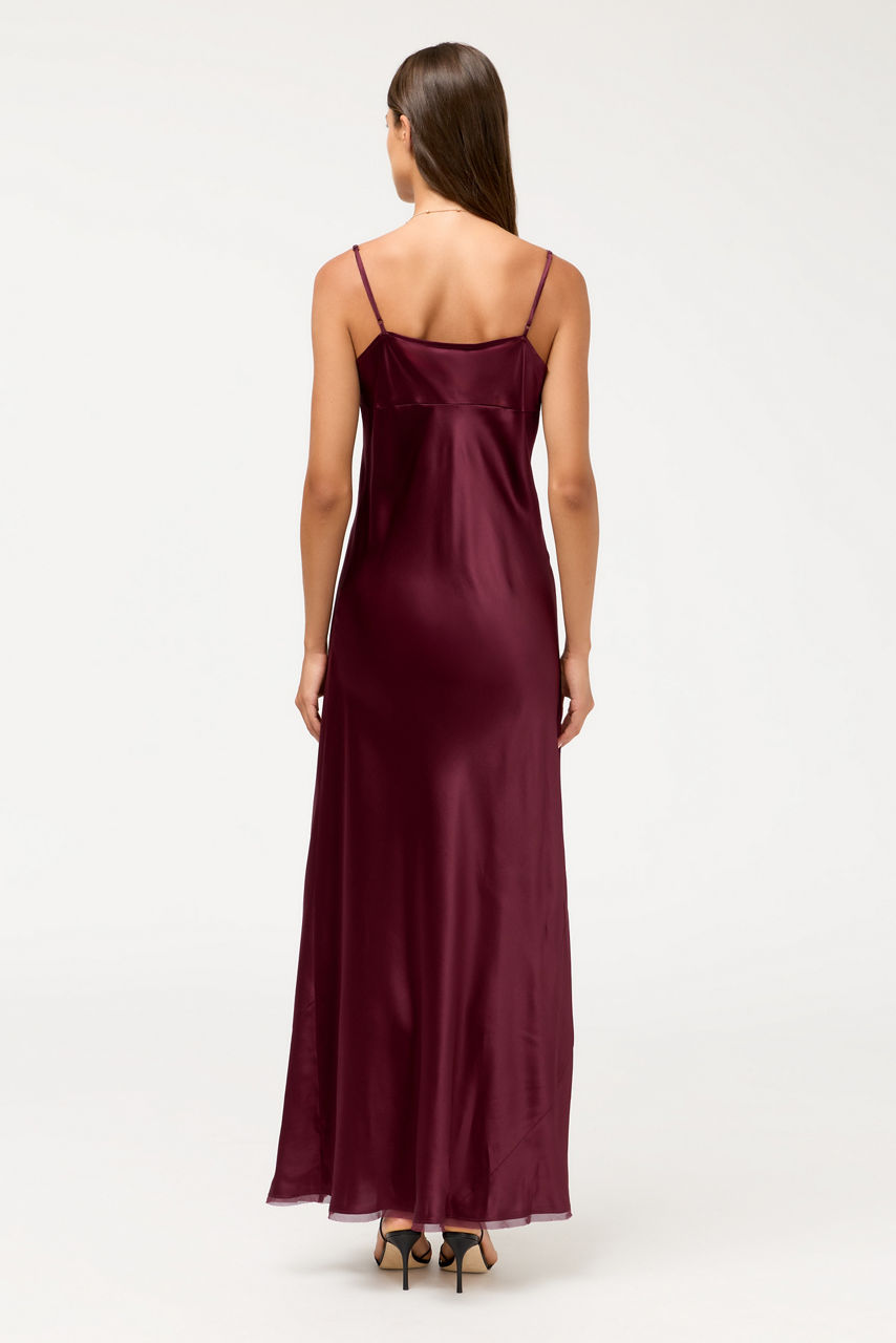 ESSENTIALS SILK SLIP DRESS, , large image 3