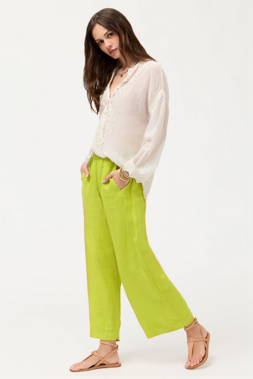 CROPPED LINEN PANT, , large image 2