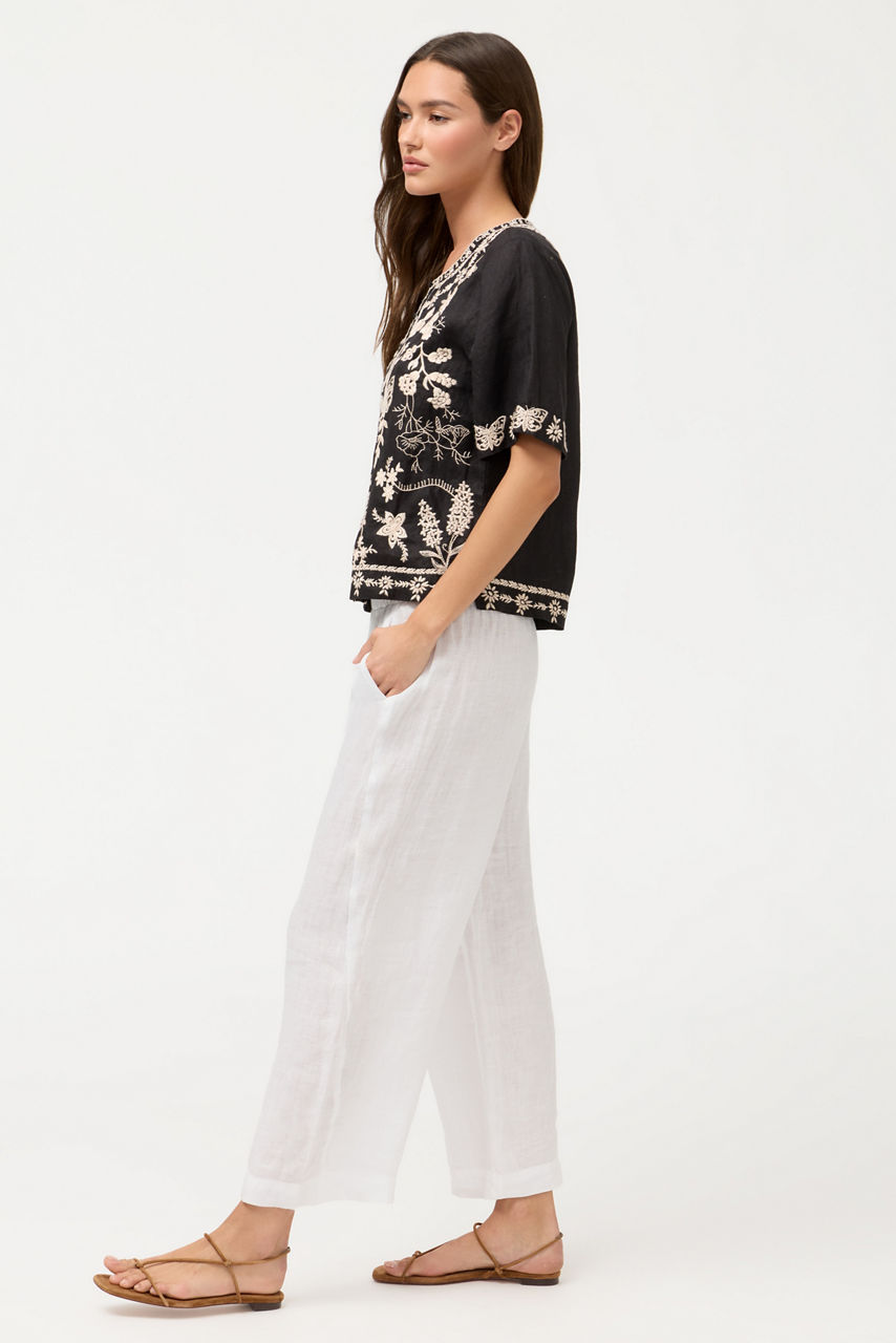 CROPPED LINEN PANT, , large image 2