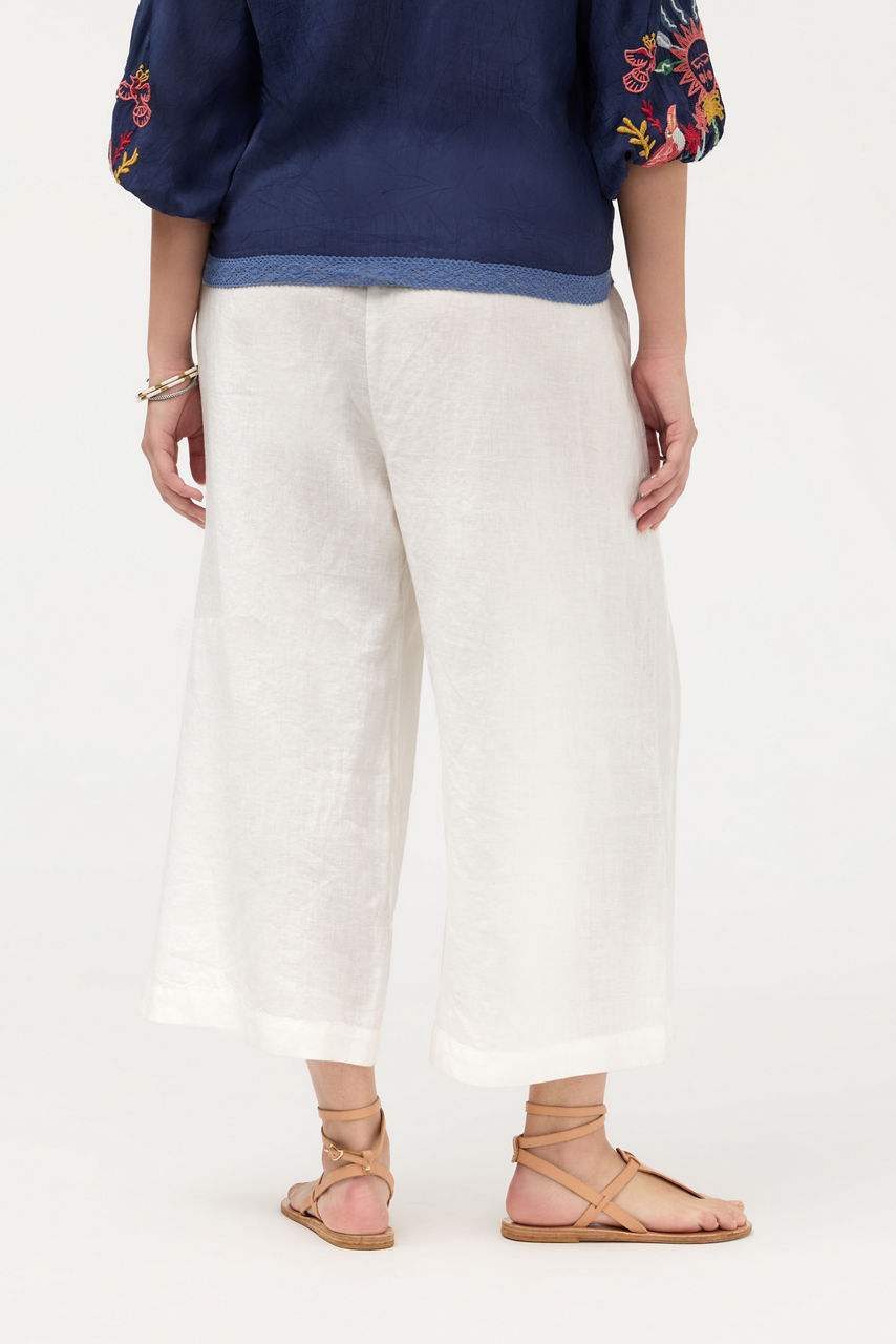 CROPPED LINEN PANT, , large image 3