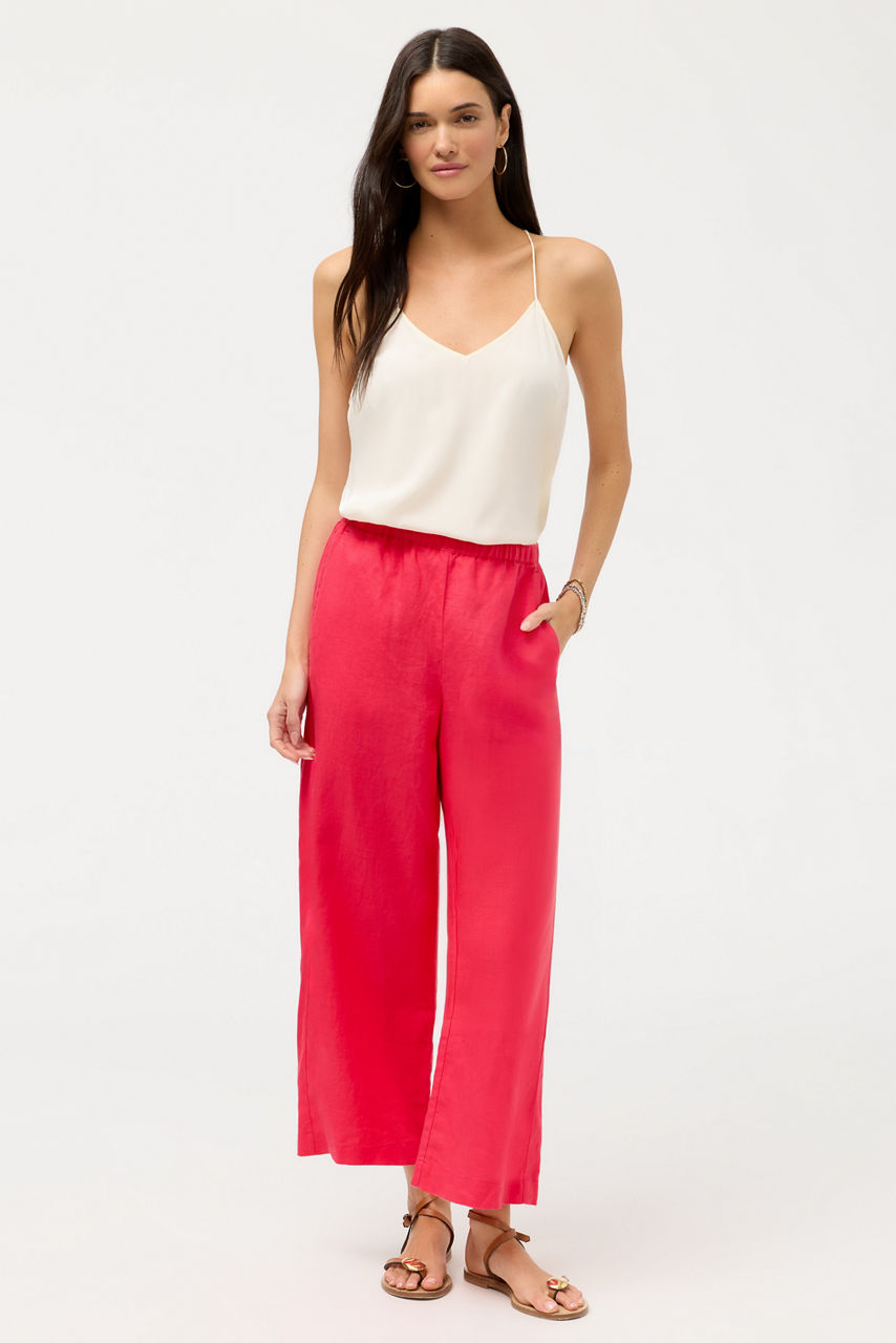 CROPPED LINEN PANT, , large image 2