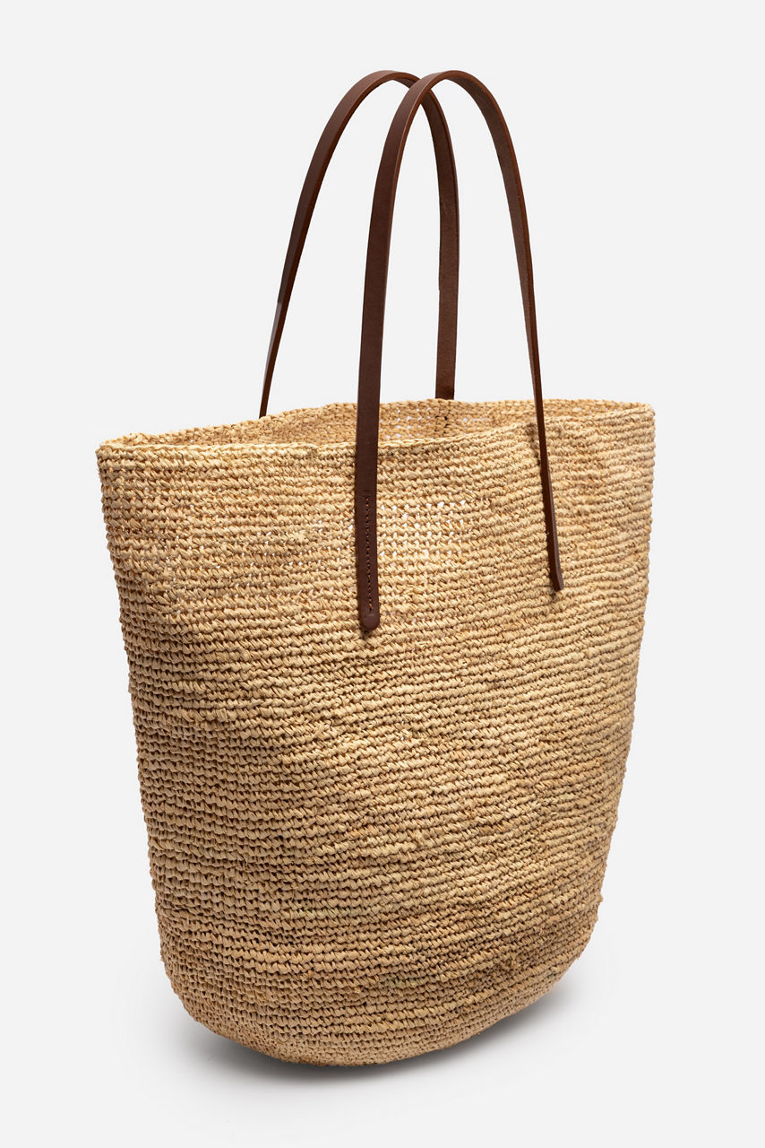 ITALIAN RAFFIA LARGE TOTE BAG, , large image 2