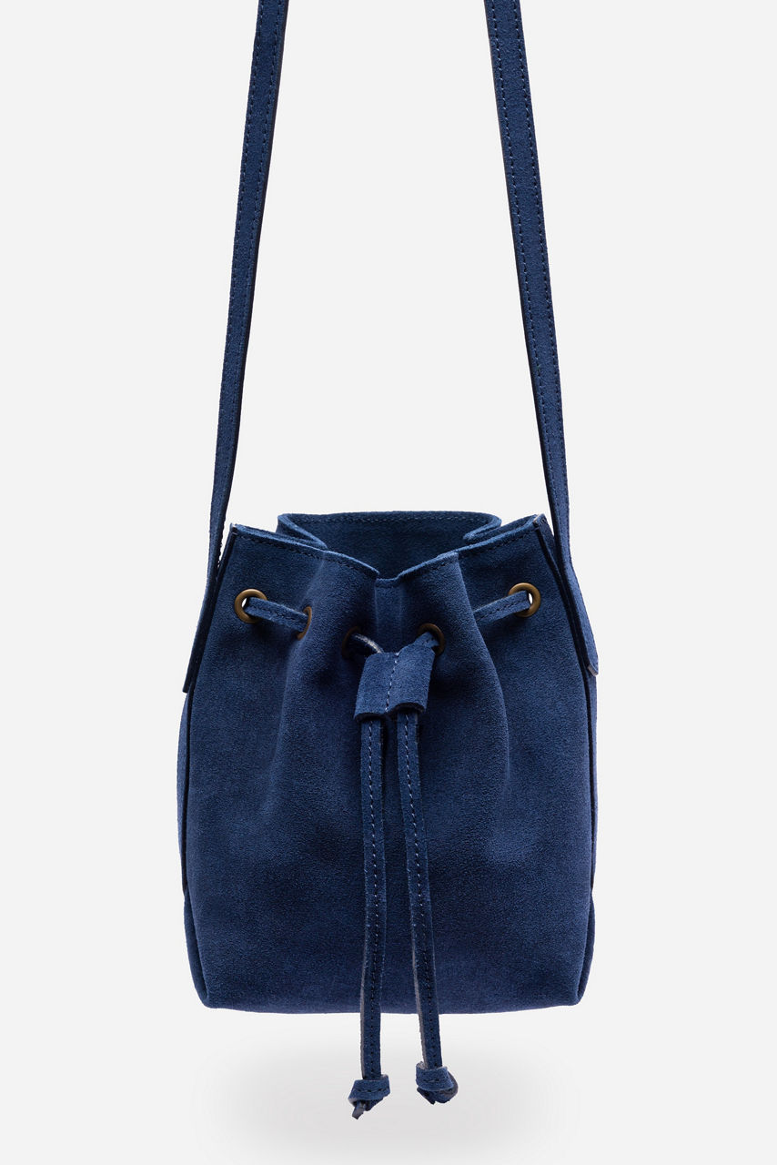 ITALIAN SUEDE CROSSBODY BUCKETBAG, , large image 1