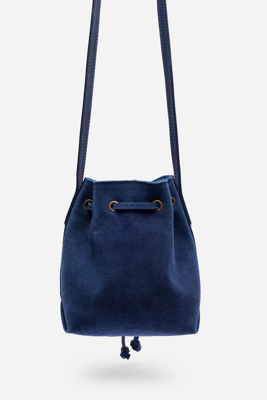 ITALIAN SUEDE CROSSBODY BUCKETBAG, , large image 3