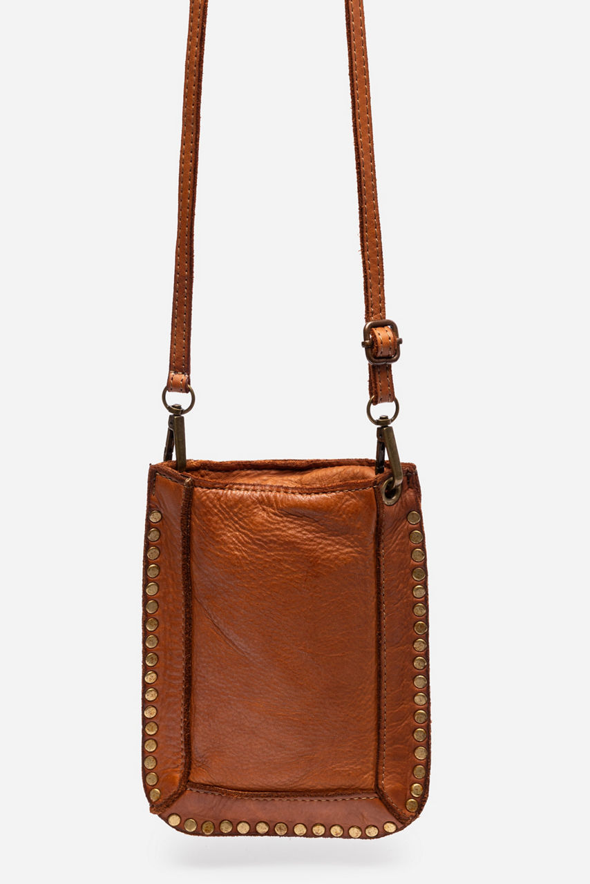 ITALIAN LEATHER STUDDED CELL PHONE CROSSBODY, , large image 1