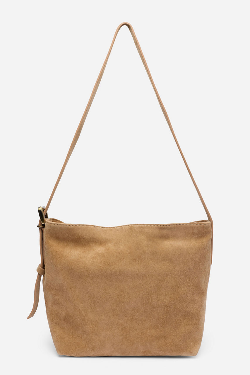 ITALIAN SUEDE CROSSBODY BUCKET BAG, , large image 1