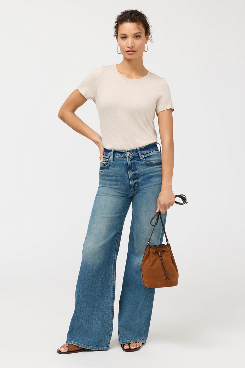ITALIAN SUEDE CONTRAST TRIM BUCKET BAG, , large image 6