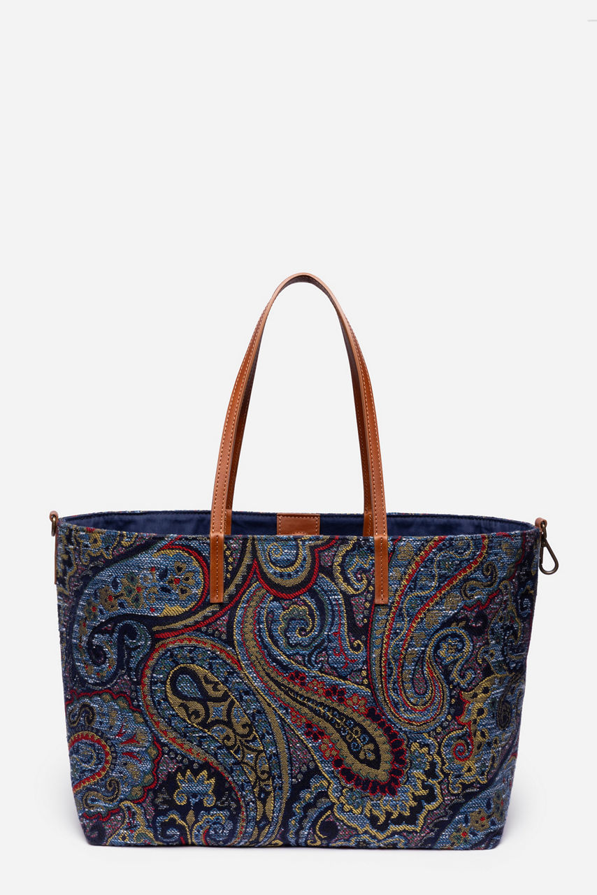 PAISLEY JACQUARD SHOPPER TOTE, , large image 1