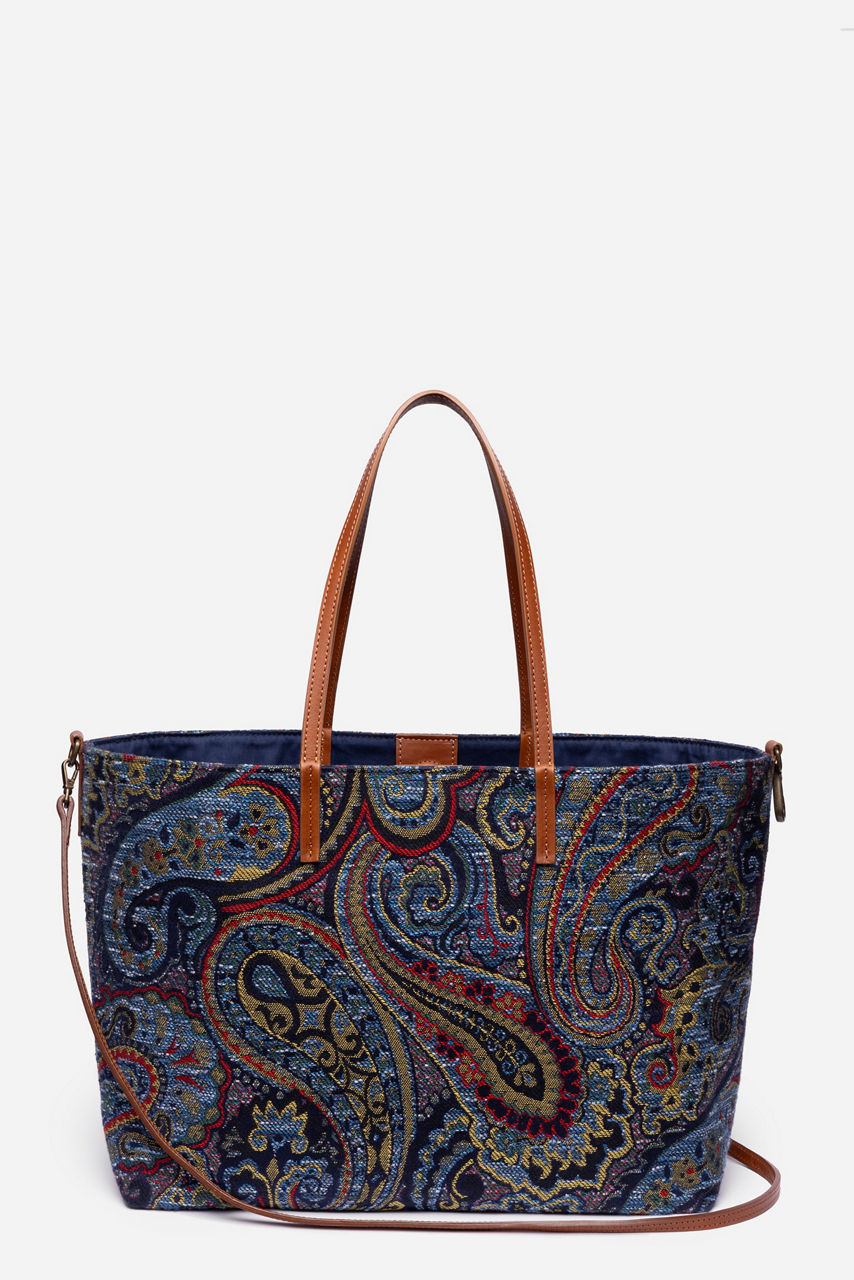 PAISLEY JACQUARD SHOPPER TOTE, , large image 3