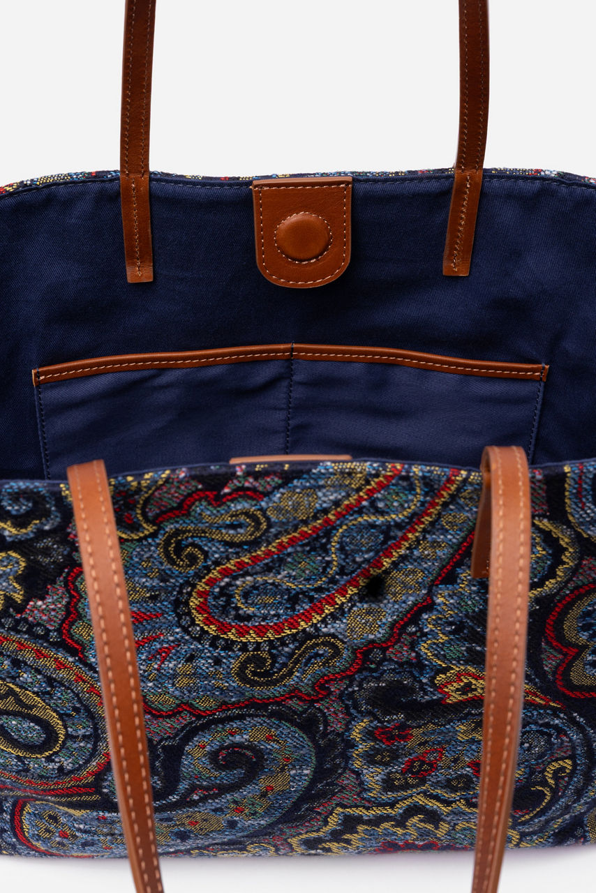 PAISLEY JACQUARD SHOPPER TOTE, , large image 6