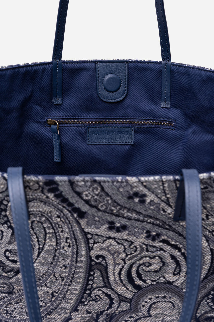 PAISLEY JACQUARD SHOPPER TOTE, , large image 5