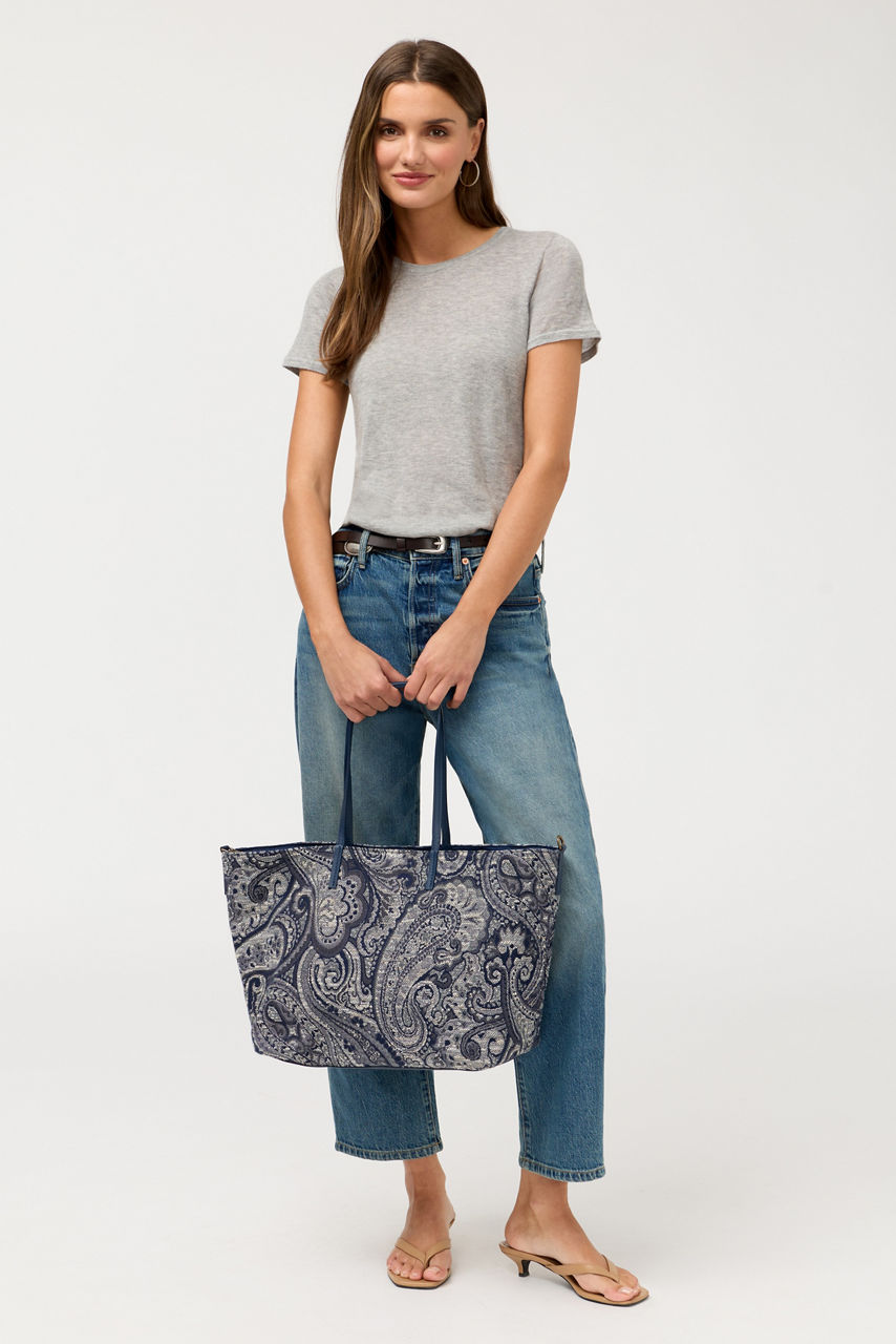 PAISLEY JACQUARD SHOPPER TOTE, , large image 7