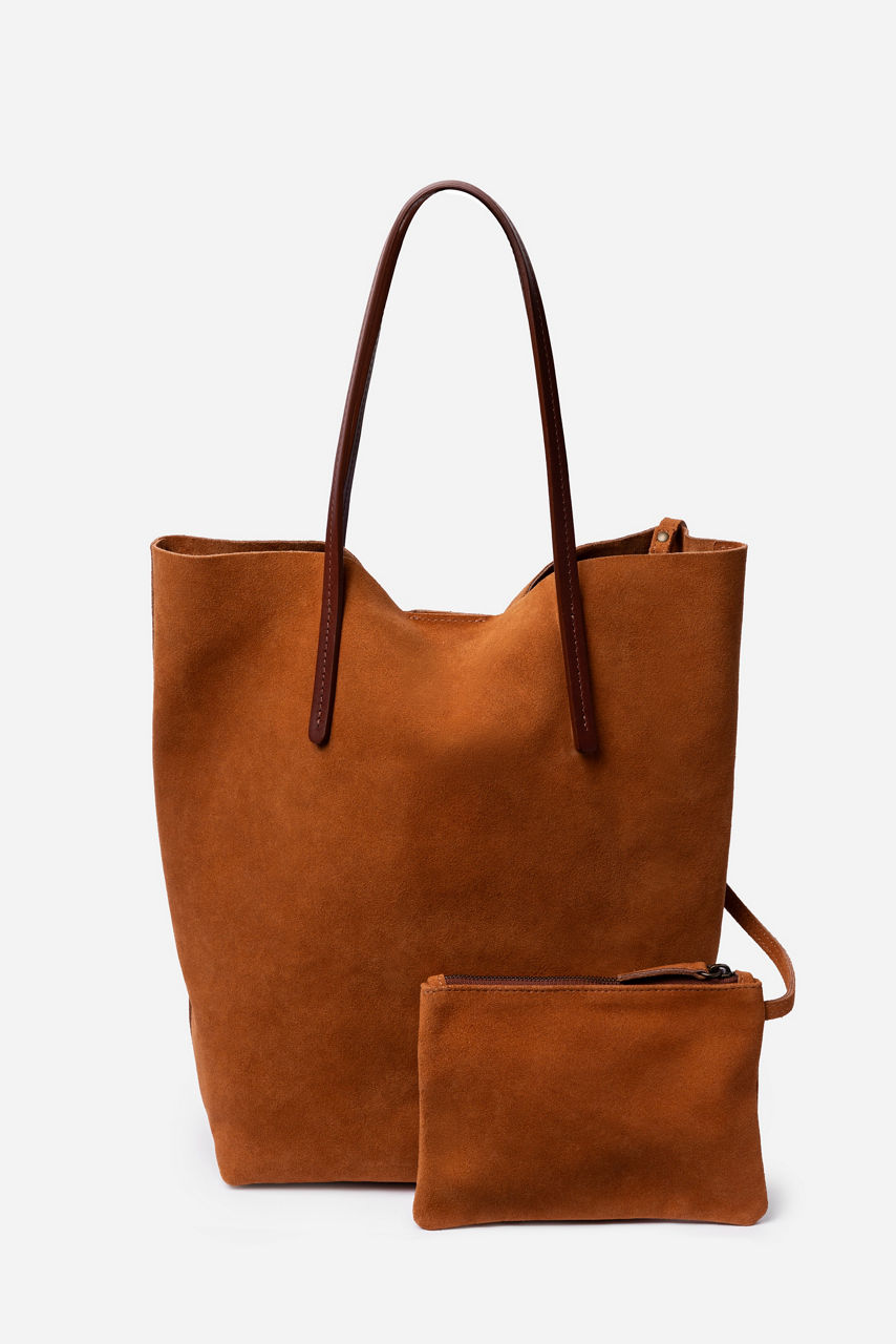 ITALIAN SUEDE CLASSIC TOTE, , large image 2