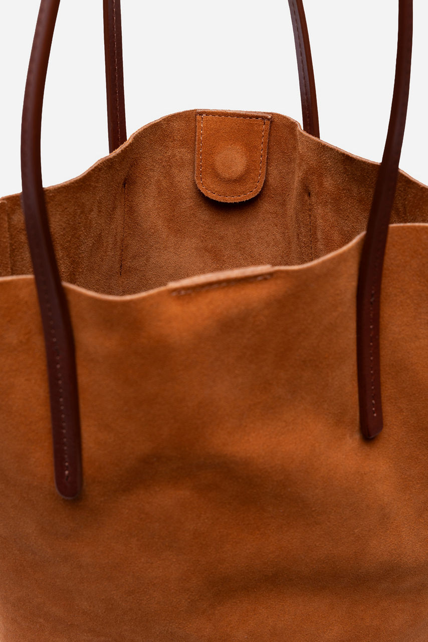 ITALIAN SUEDE CLASSIC TOTE, , large image 4