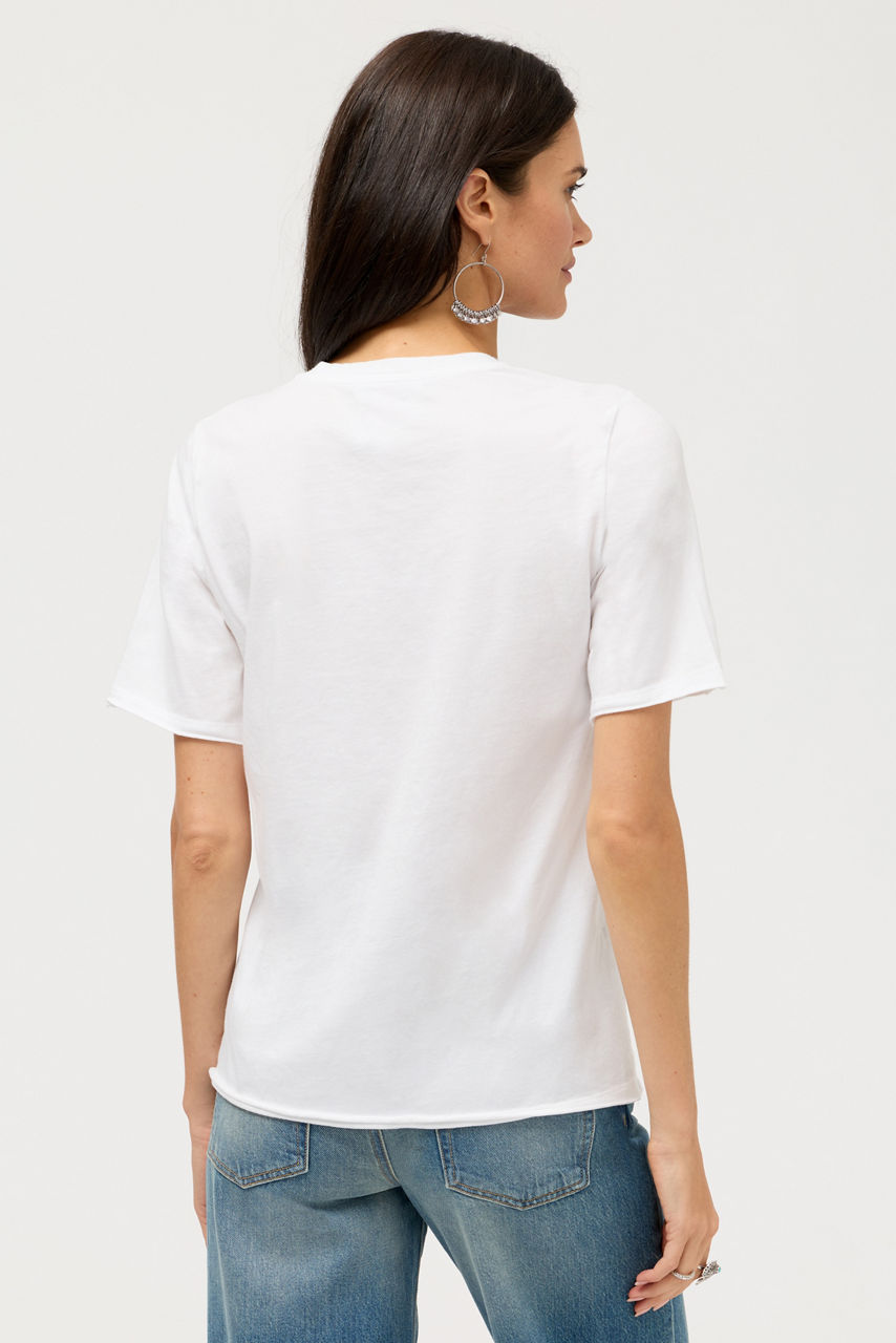 RAW HEM V-NECK TEE, , large image 4