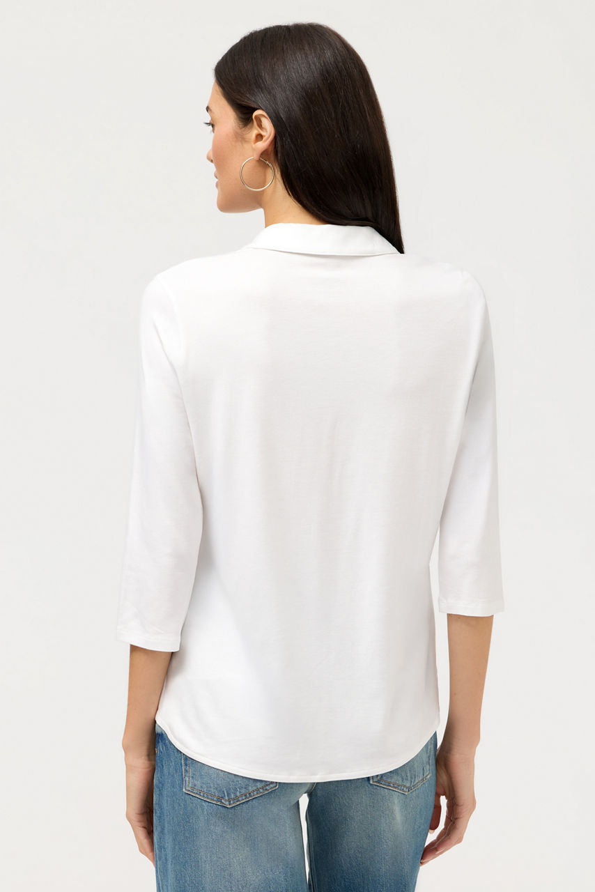 SOFT TOUCH 3/4 SLEEVE RELAXED SHIRT, , large image 4