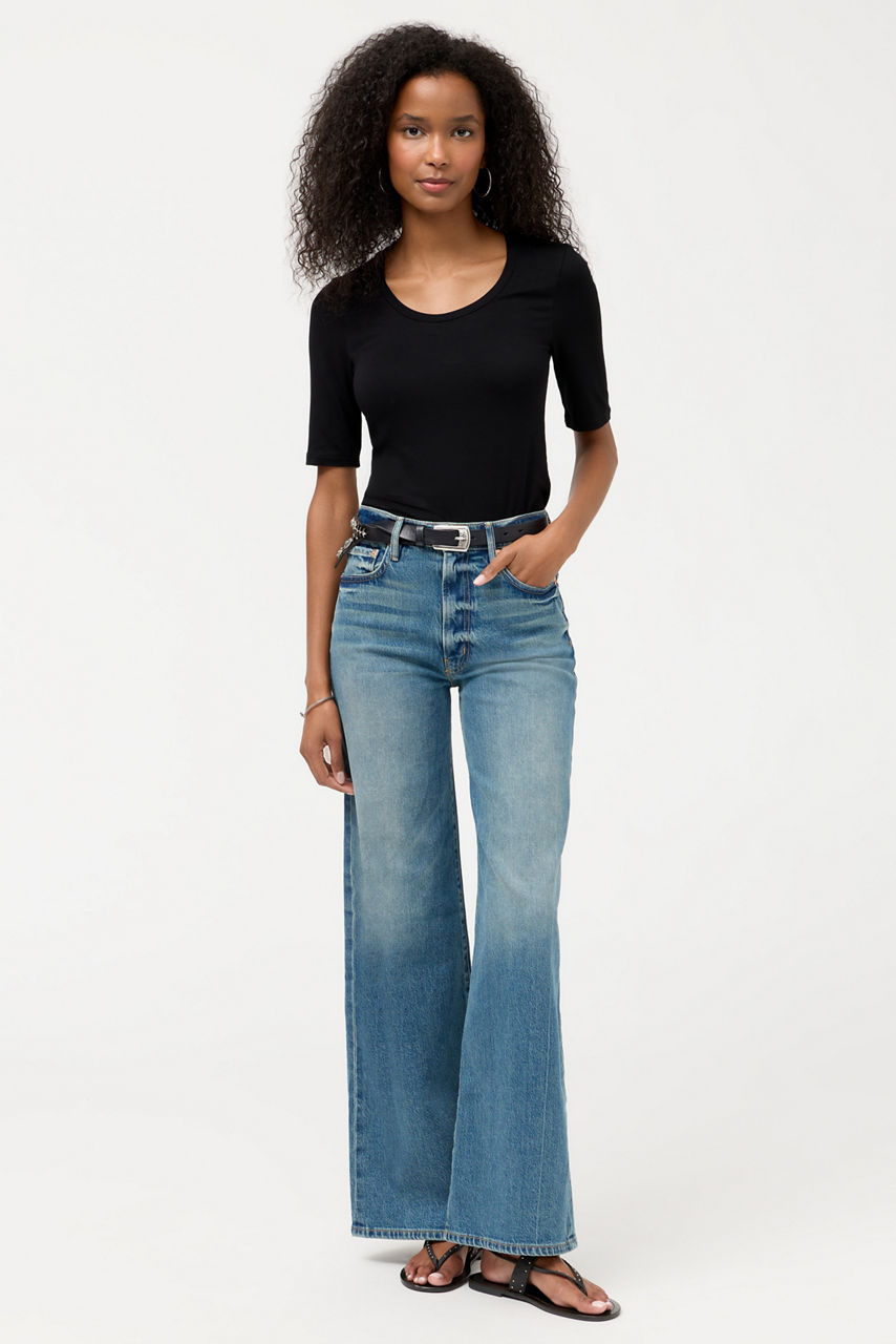 ESSENTIALS ELBOW SLEEVE SCOOP NECK, , large image 4