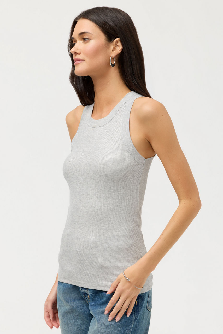 ESSENTIALS METALLIC BABY RIB CREWNECK TANK, , large image 2