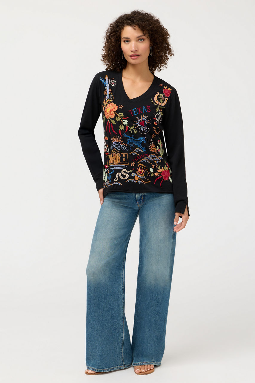TEXAS SLIT SLEEVE TEE, , large image 1