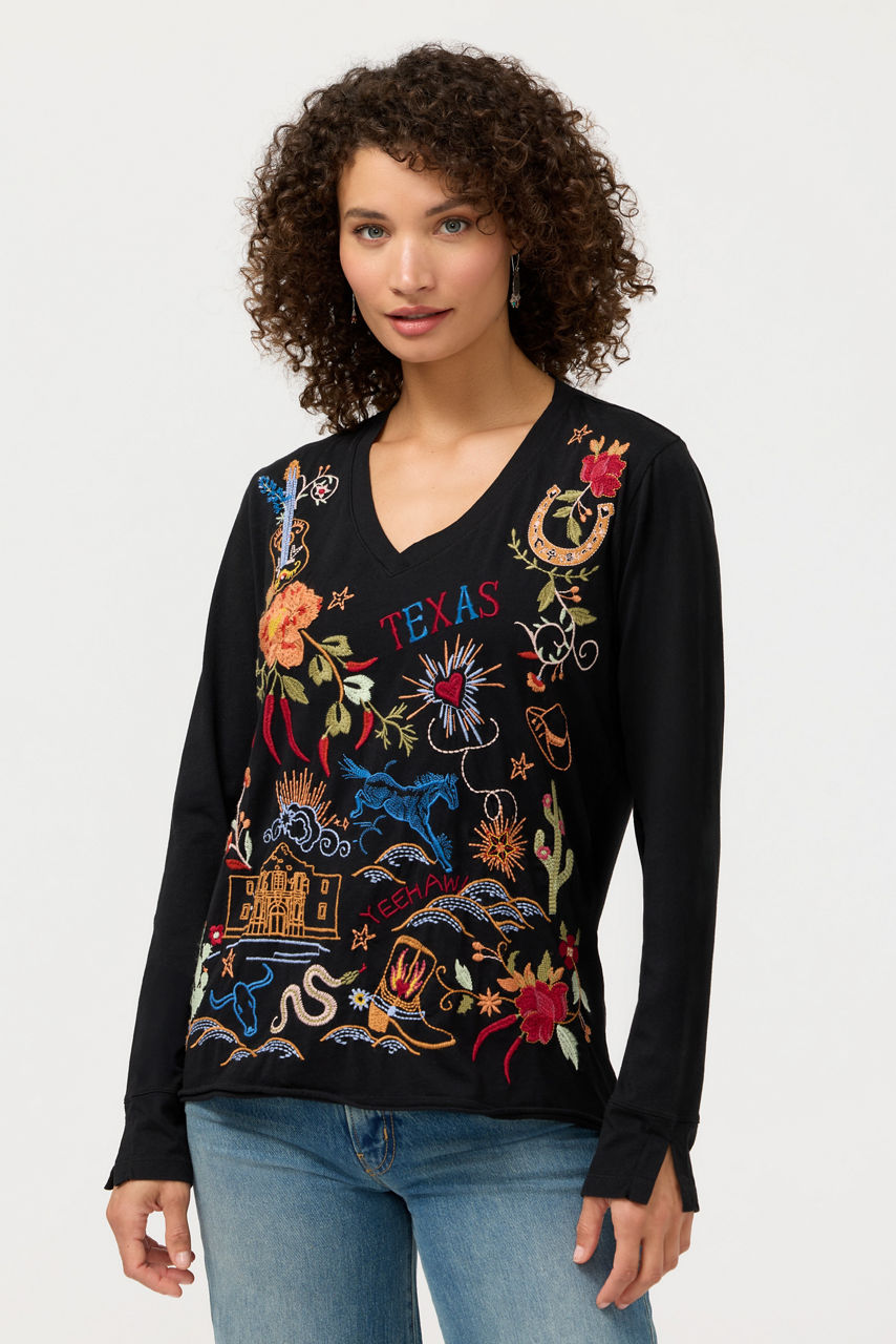 TEXAS SLIT SLEEVE TEE, , large image 2